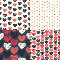 Etro seamless pattern with colorful hearts